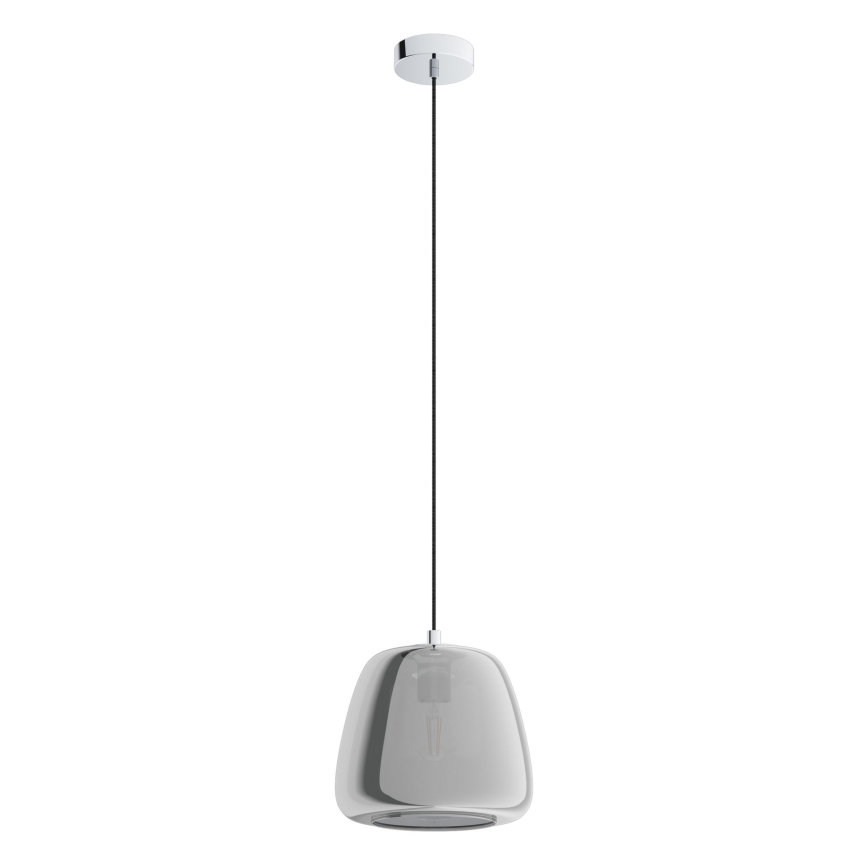 Eglo - Ljuskrona med textilsladd 1xE27/40W/230V diameter 26 cm rökig