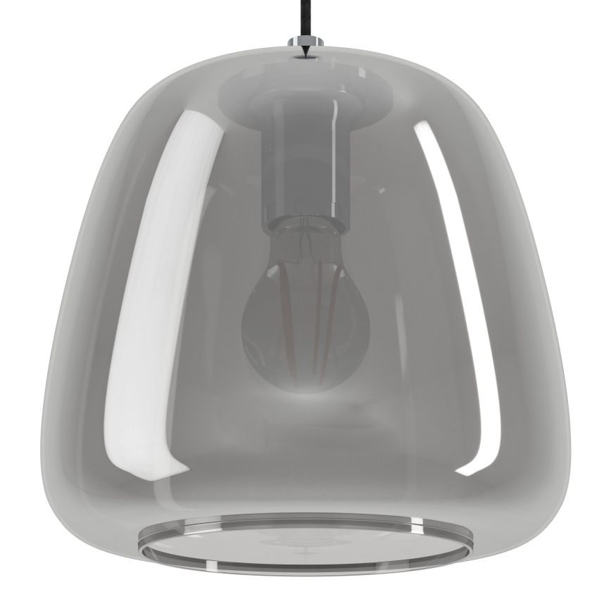 Eglo - Ljuskrona med textilsladd 1xE27/40W/230V diameter 26 cm rökig