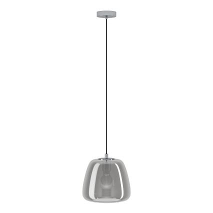 Eglo - Ljuskrona med textilsladd 1xE27/40W/230V diameter 26 cm rökig