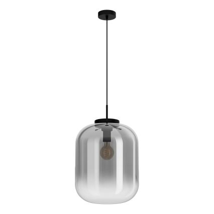 Eglo - Ljuskrona med textilsladd 1xE27/40W/230V diameter 35 cm rökig