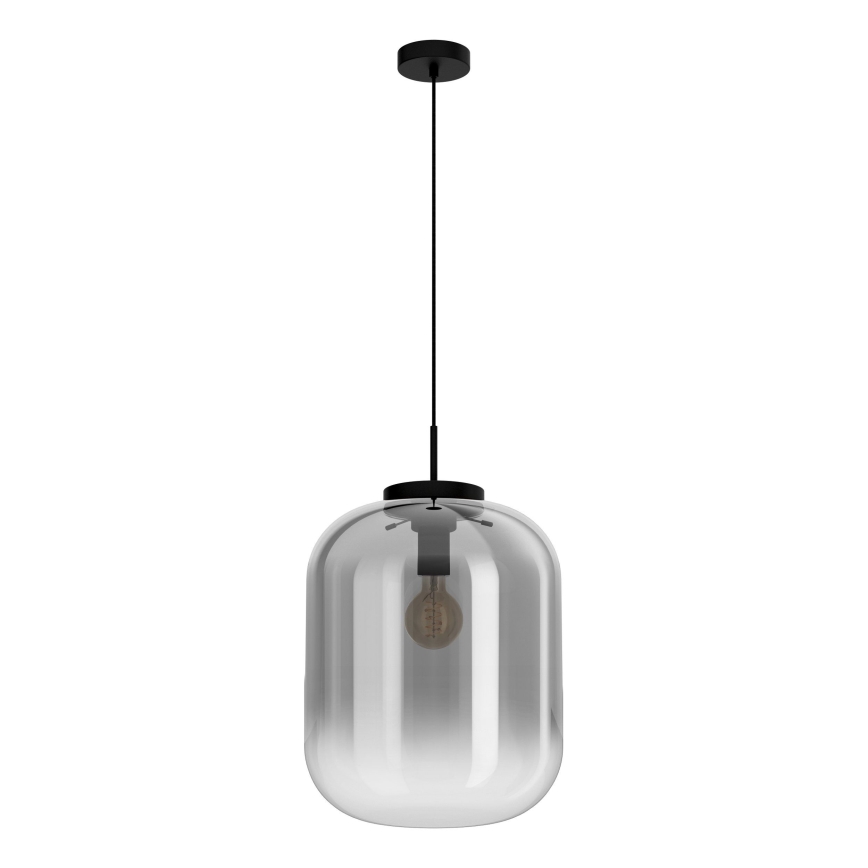 Eglo - Ljuskrona med textilsladd 1xE27/40W/230V diameter 35 cm rökig