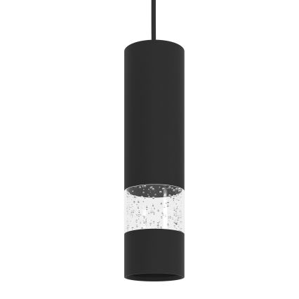 Eglo - LED ljuskrona med textilsladd 1xGU10/4,6W/230V svart