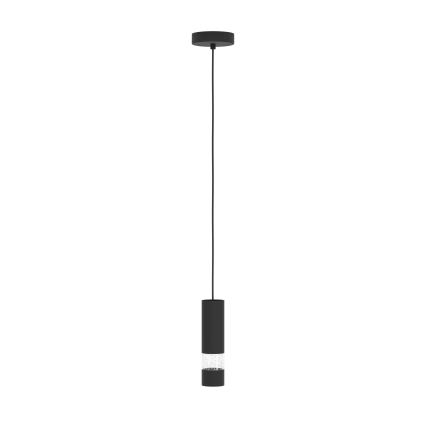 Eglo - LED ljuskrona med textilsladd 1xGU10/4,6W/230V svart