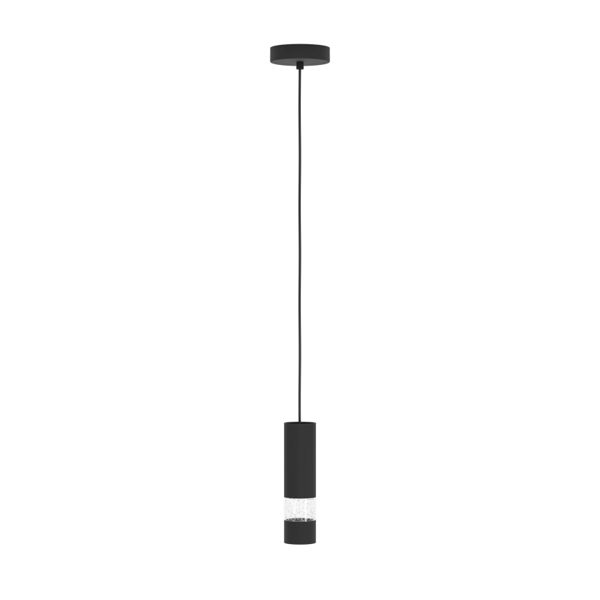 Eglo - LED ljuskrona med textilsladd 1xGU10/4,6W/230V svart