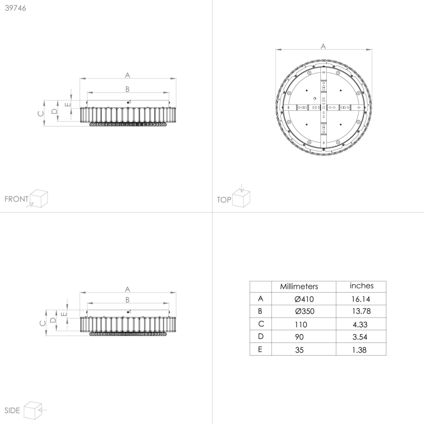 Eglo - LED Dimbar Takbelysning LED/23,5W/230V