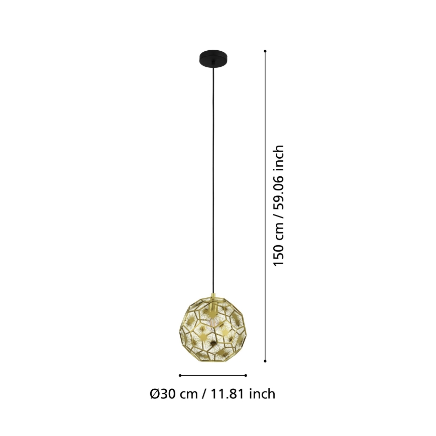 Eglo - Ljuskrona med snöre 1xE27/60W/230V d. 30 cm