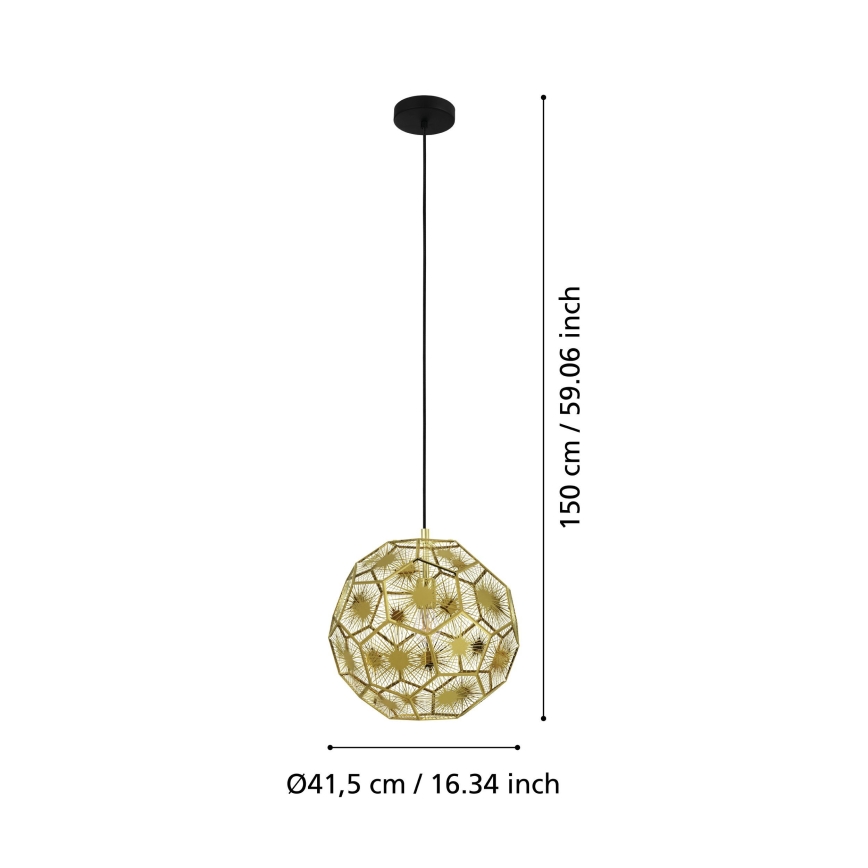 Eglo - Ljuskrona med snöre 1xE27/60W/230V d. 41 cm