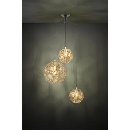 Eglo - Ljuskrona med snöre 3xE27/60W/230V