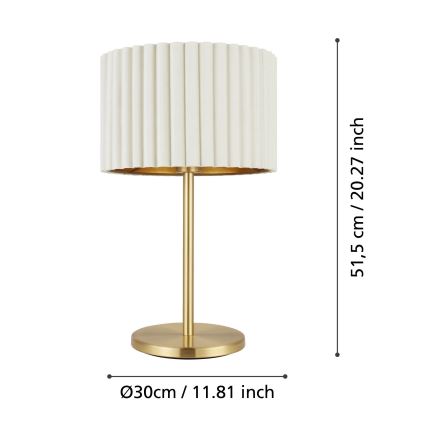 Eglo - Bordslampa 1xE27/40W/230V vit