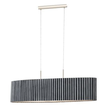 Eglo - Ljuskrona med snöre 2xE27/40W/230V grå