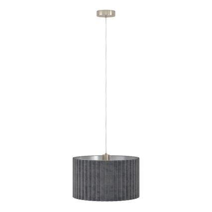 Eglo - Ljuskrona med snöre 2xE27/40W/230V grå