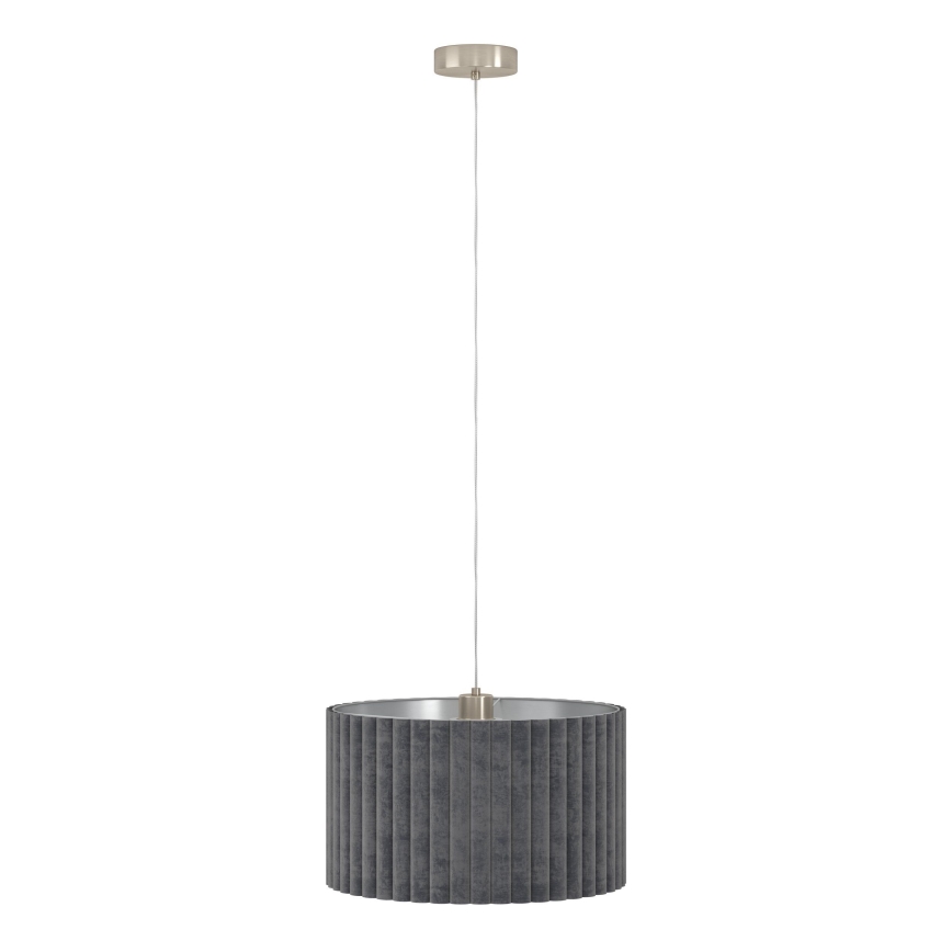 Eglo - Ljuskrona med snöre 2xE27/40W/230V grå