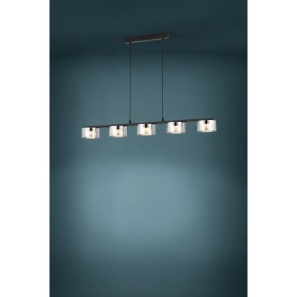 Eglo - LED Dimbar ljuskrona med snöre 5xLED/5,4W/230V