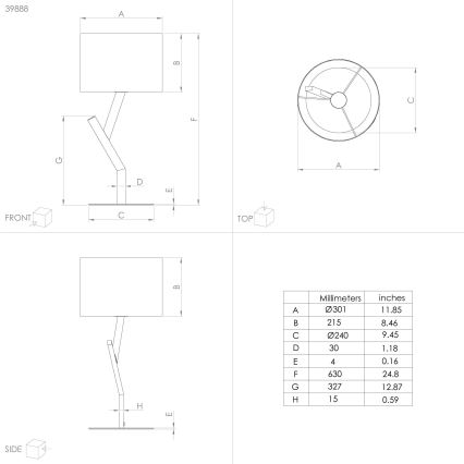 Eglo - Bordslampa 1xE27/40W/230V