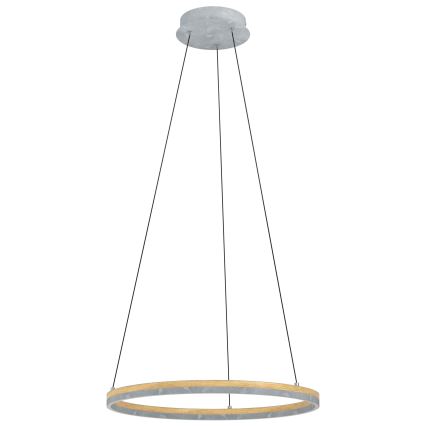 Eglo - LED ljusreglerad ljuskrona på textilsladd LED/36W/230V 3000K grå/ek