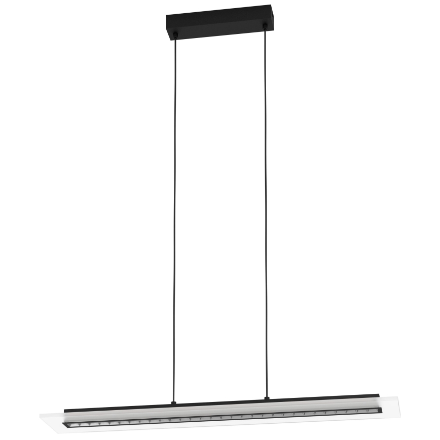 Eglo - LED ljusreglerad ljuskrona på textilsladd LED/57,5W/230V 3000K svart + fjärrkontroll