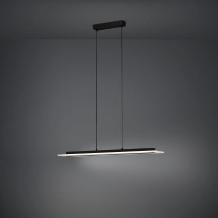 Eglo - LED ljusreglerad ljuskrona på textilsladd LED/57,5W/230V 3000K svart + fjärrkontroll