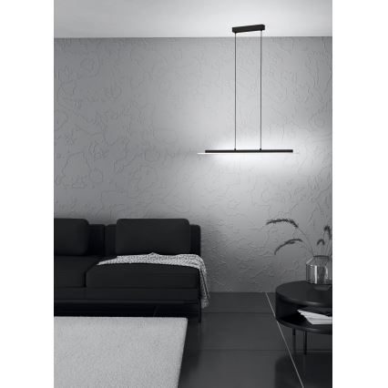 Eglo - LED ljusreglerad ljuskrona på textilsladd LED/57,5W/230V 3000K svart + fjärrkontroll