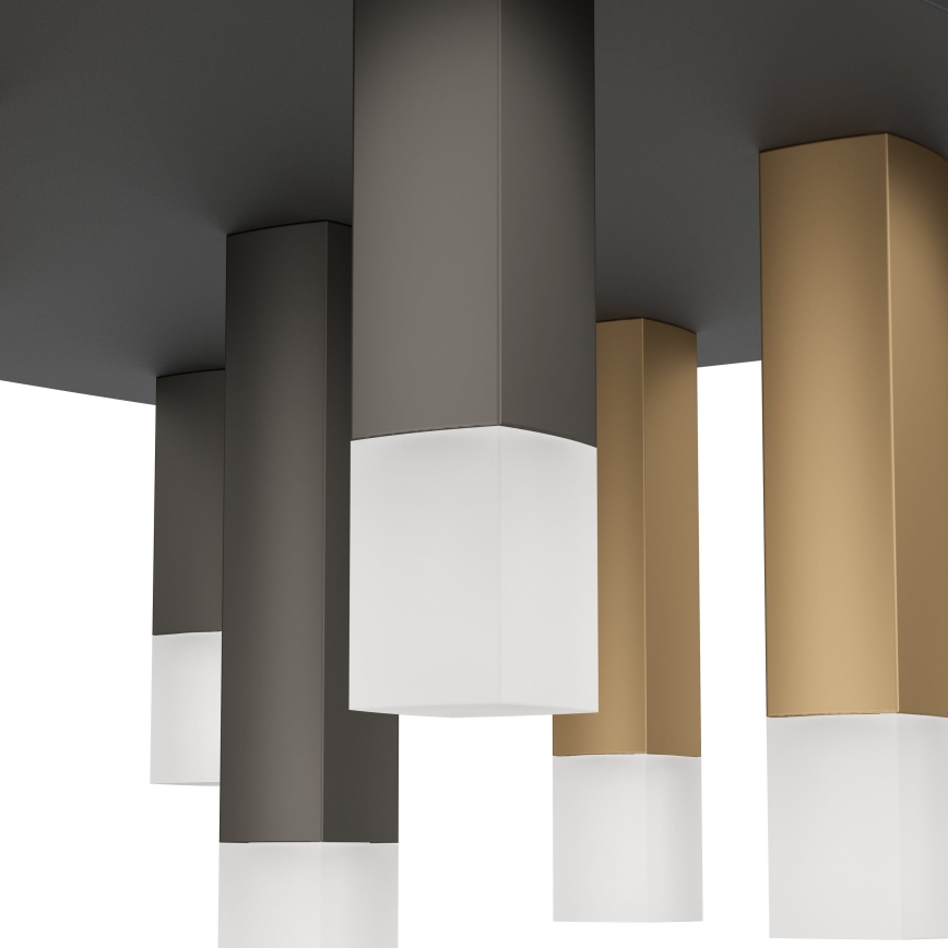 Eglo - LED Dimbar taklampa 9xLED/3,1W/230V 3000K antracit/guld