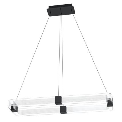 Eglo - LED ljusreglerad ljuskrona på textilsladd LED/39,2W/230V 3000K svart