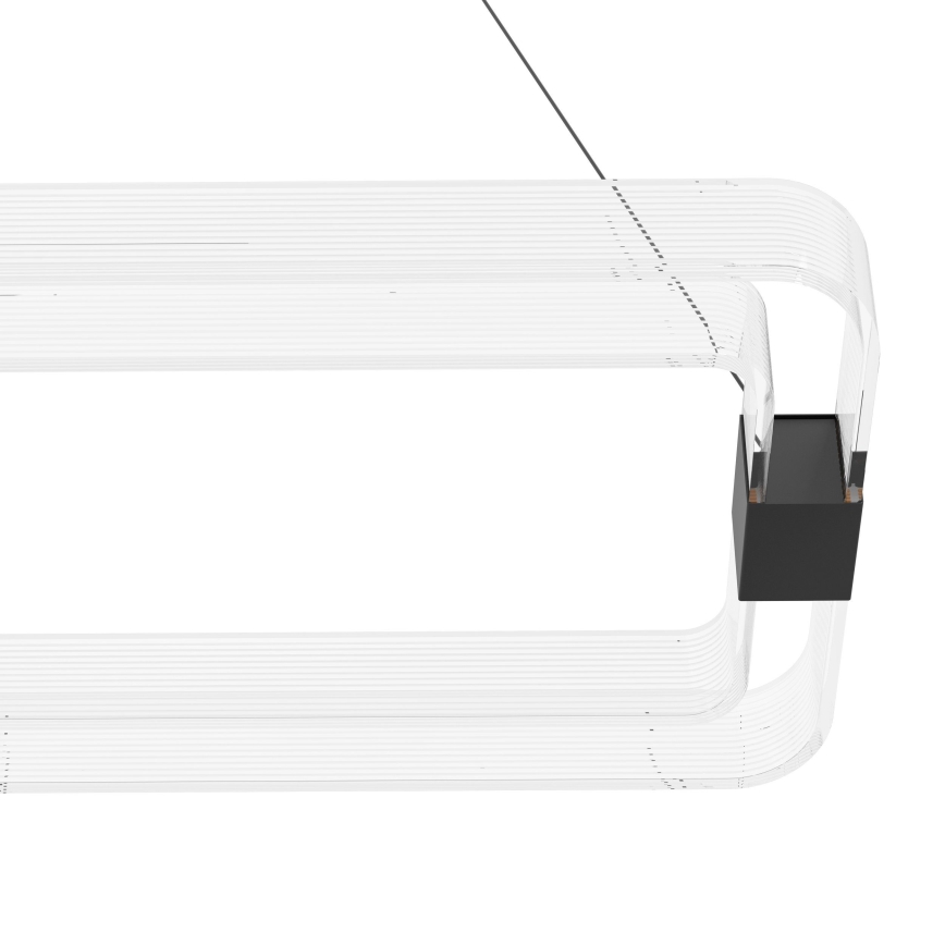 Eglo - LED ljusreglerad ljuskrona på textilsladd LED/39,2W/230V 3000K svart