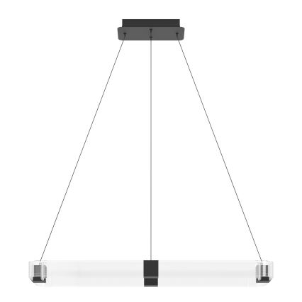 Eglo - LED ljusreglerad ljuskrona på textilsladd LED/39,2W/230V 3000K svart