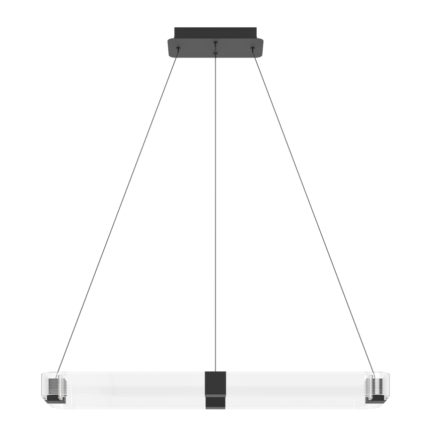 Eglo - LED ljusreglerad ljuskrona på textilsladd LED/39,2W/230V 3000K svart