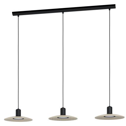 Eglo - LED ljuskrona med textilsladd 3xGU10/4,6W/230V 3000K