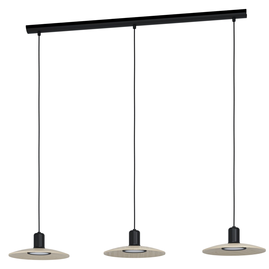 Eglo - LED ljuskrona med textilsladd 3xGU10/4,6W/230V 3000K