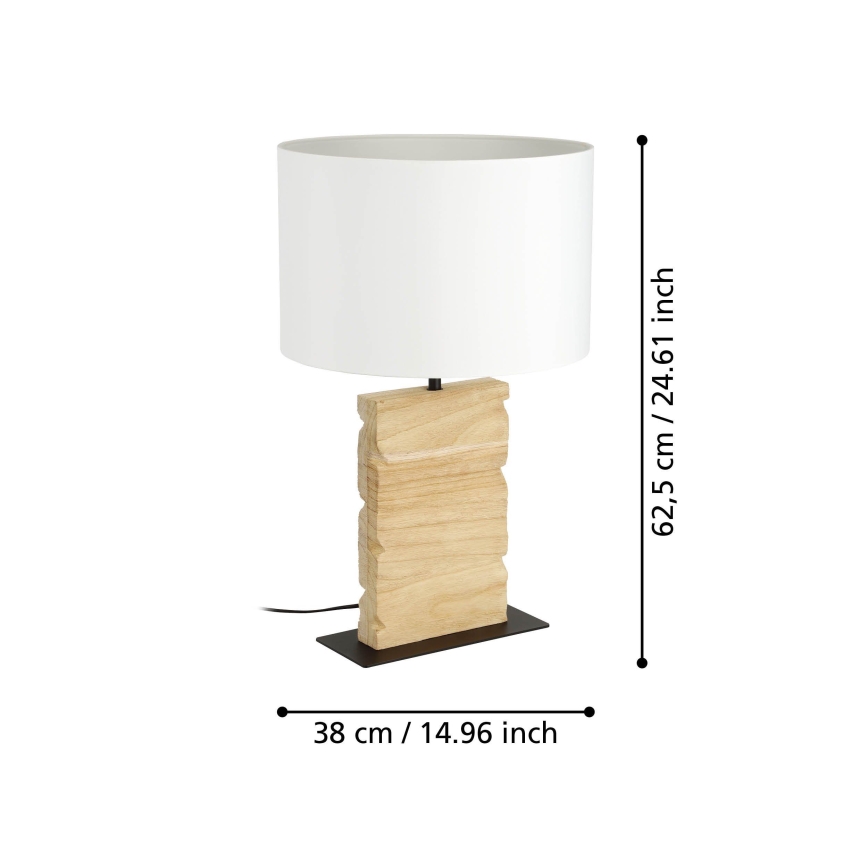 Eglo - Bordslampa 1xE27/40W/230V 62,5 cm brun