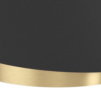 Eglo 39926 - Ljuskrona med textilsladd MANDERLINE 1xE27/40W/230V svart/guld