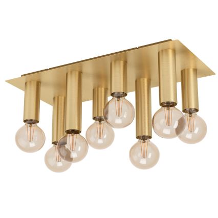 Eglo - Taklampa 8xE27/40W/230V guld