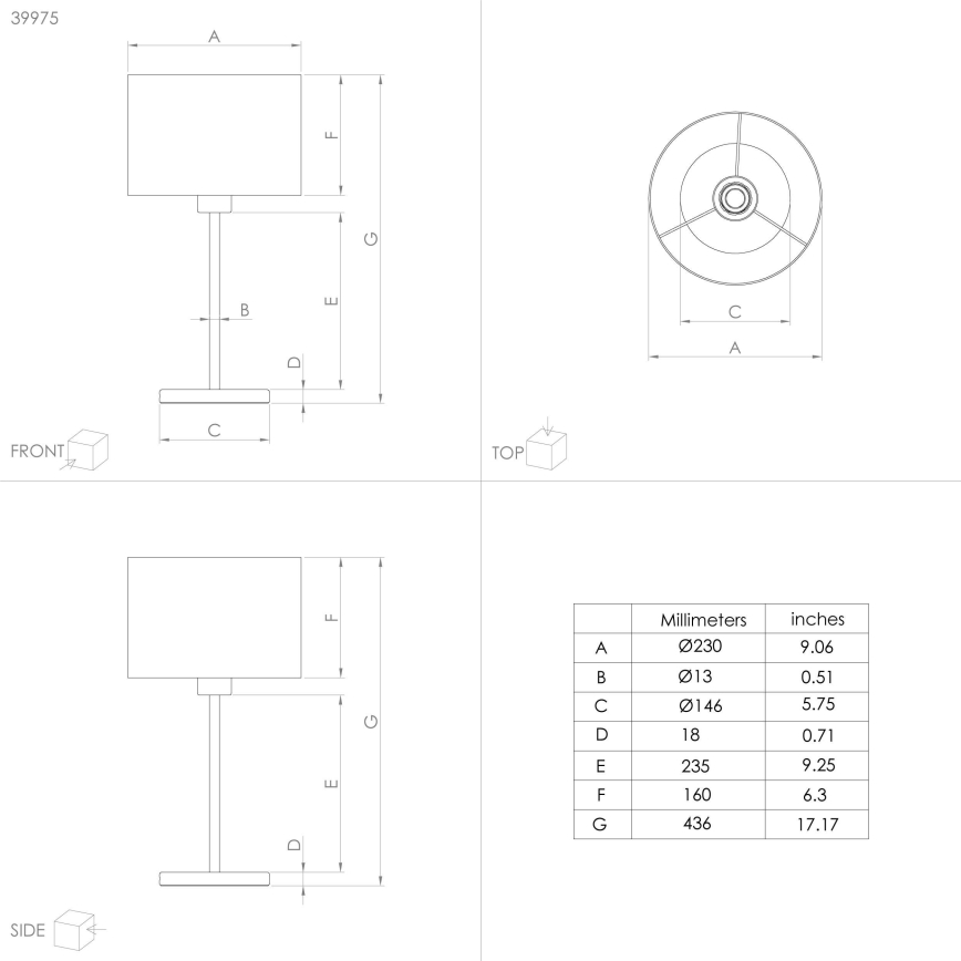 Eglo 39975 - Bordslampa CASUARITA 1xE27/40W/230V blå/guld