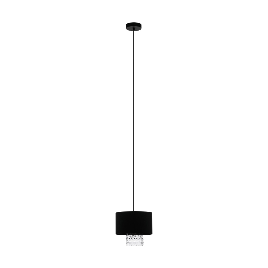 Eglo - Ljuskrona med textilsladd 1xE27/40W/230V svart