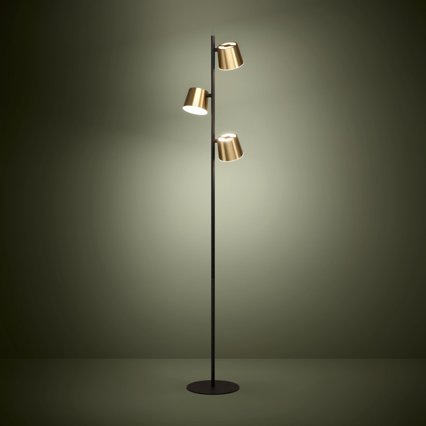 Eglo - LED golvlampa 3xGU10/4,6W/230V 3000K guld