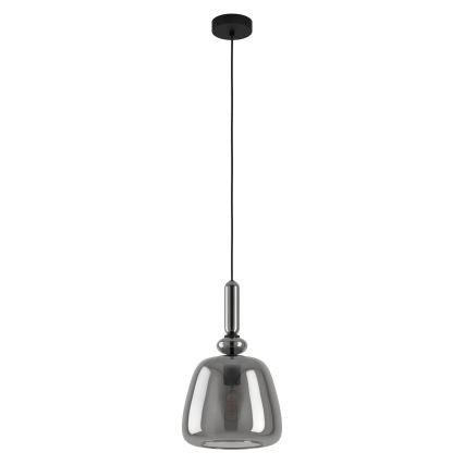 Eglo - Ljuskrona med textilsladd 1xE27/40W/230V rökig