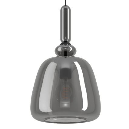 Eglo - Ljuskrona med textilsladd 1xE27/40W/230V rökig