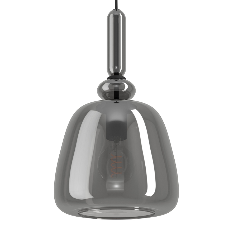 Eglo - Ljuskrona med textilsladd 1xE27/40W/230V rökig
