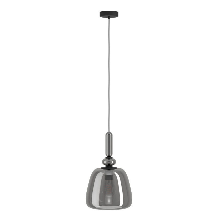 Eglo - Ljuskrona med textilsladd 1xE27/40W/230V rökig