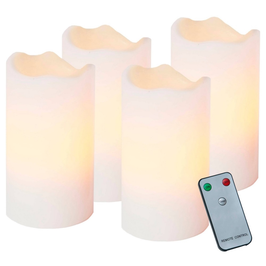 Eglo - UPPSÄTTNING 4x LED juldekoration  2xLED/0,18W/2xCR2032 + fjärrkontroll 