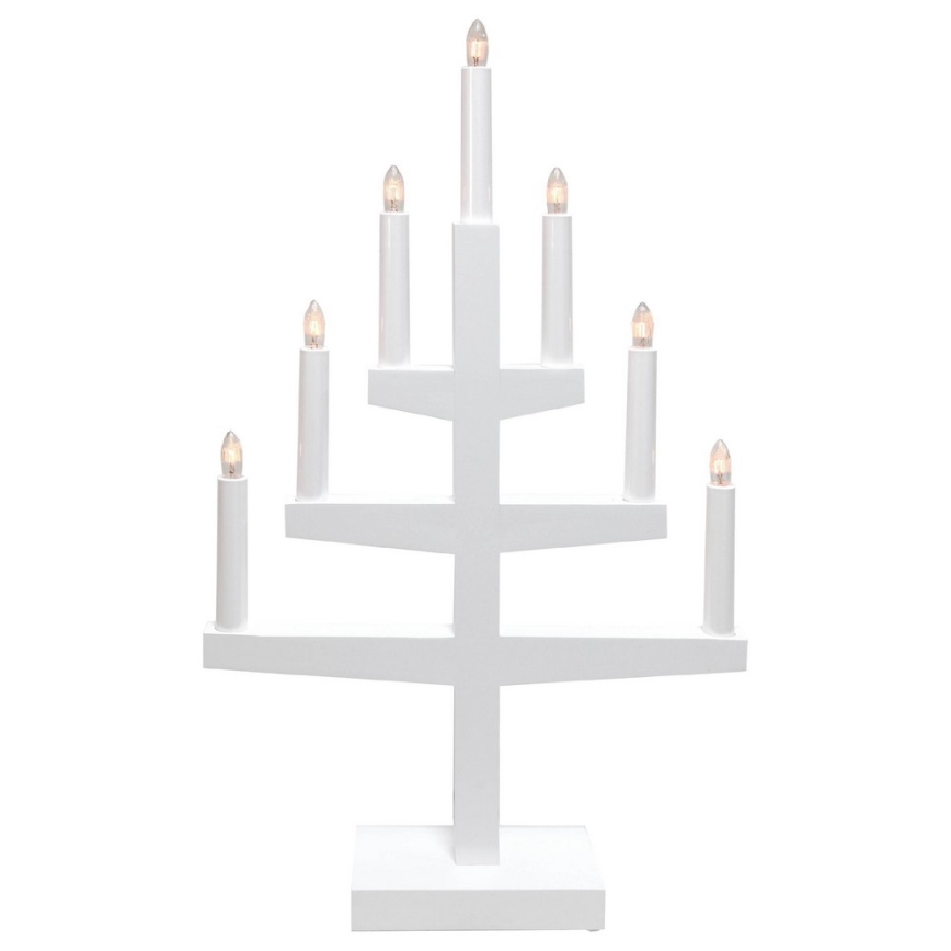 Eglo 410153 - Adventsljusstake TRAPP 7xE10/3W/230V vit