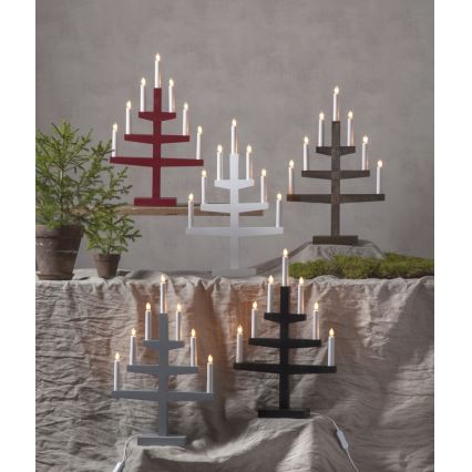 Eglo 410153 - Adventsljusstake TRAPP 7xE10/3W/230V vit