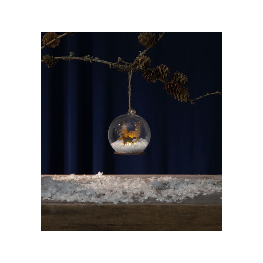 Eglo - LED juldekoration  1xLED/0,06W/1xCR2032 brun 