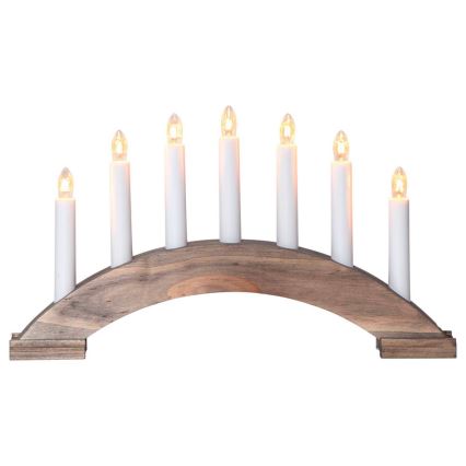 Eglo - Jul ljusstake  7xE10/3W/230V brun 