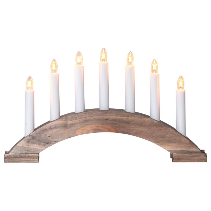 Eglo - Jul ljusstake  7xE10/3W/230V brun 