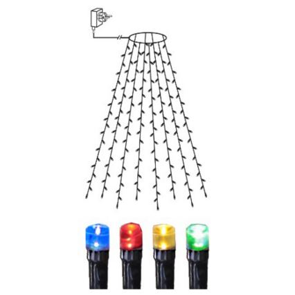 Eglo - LED utomhus julkedja  160xLED 2m IP44 flerfärgade