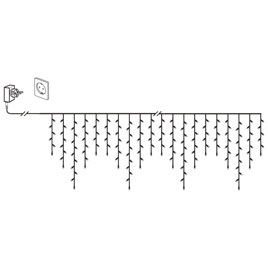 Eglo 410824 - LED julkedja för utomhusbruk 480xLED/17x0,55m IP44 varm vit