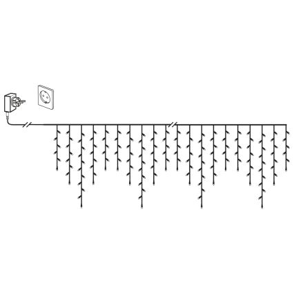 Eglo 410824 - LED utomhusslinga för julbelysning GOLDEN 480xLED/17x0,55m IP44 varmvit