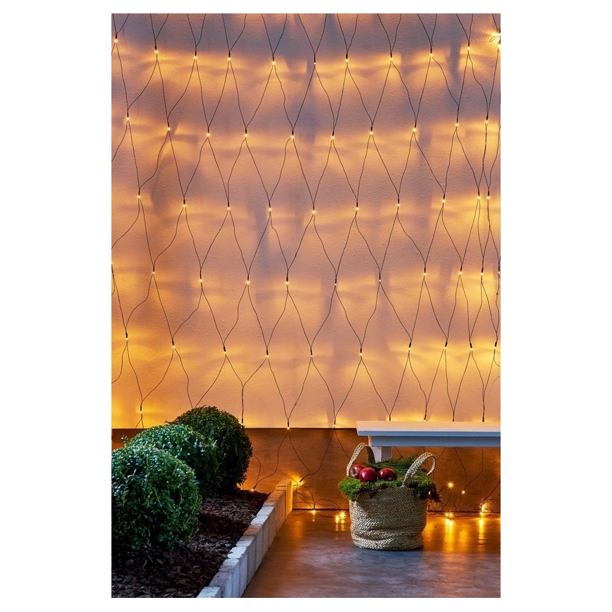 Eglo - LED julkedja för utomhusbruk 160xLED 2m IP44 varm vit