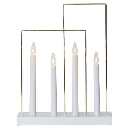 Eglo - Jul ljusstake  4xE10/3W/230V vit